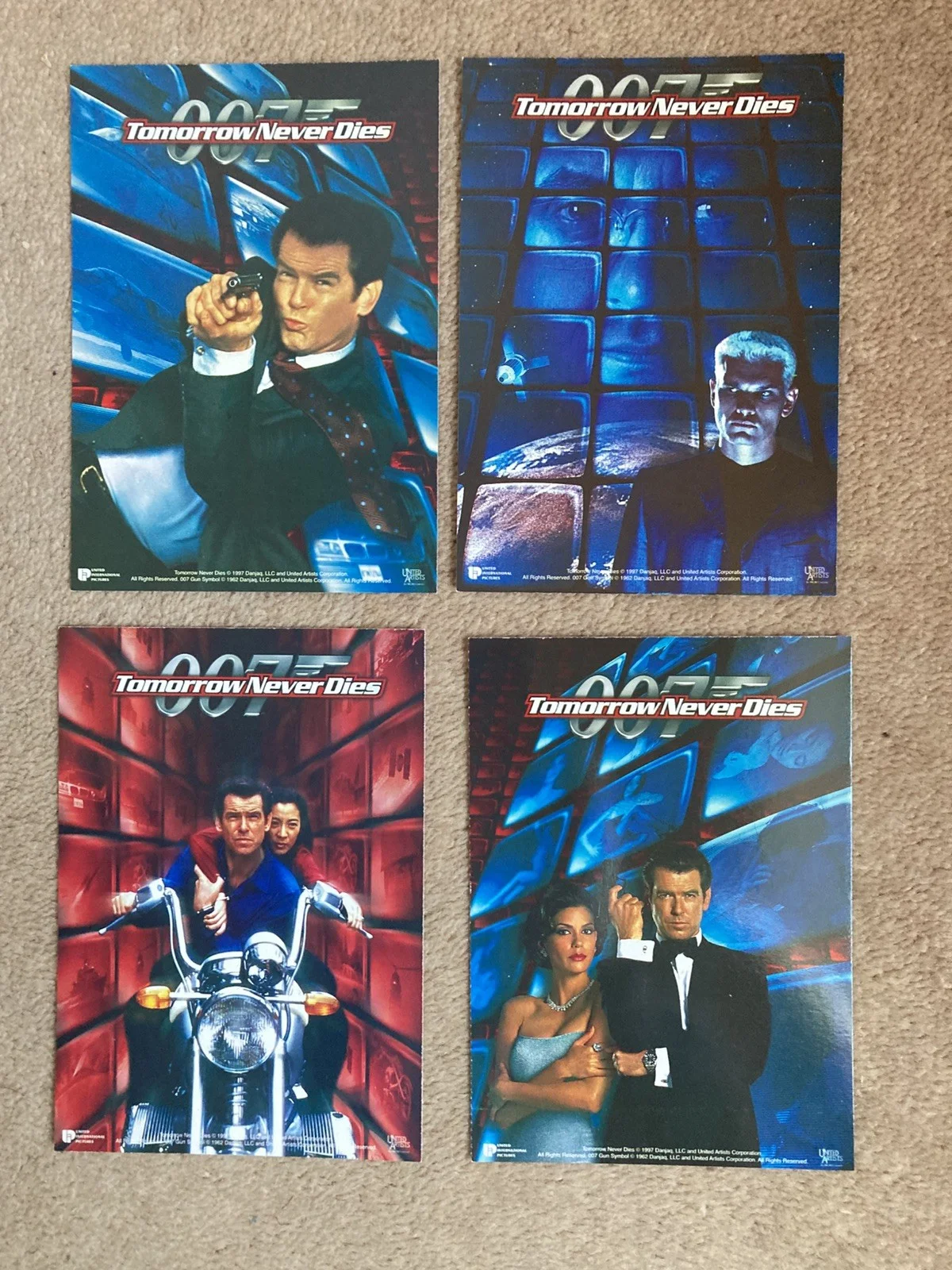 9 x JAMES BOND : TOMORROW NEVER DIES. 007 MOVIE POSTCARDS. 1997. BROSNAN., изображение 3