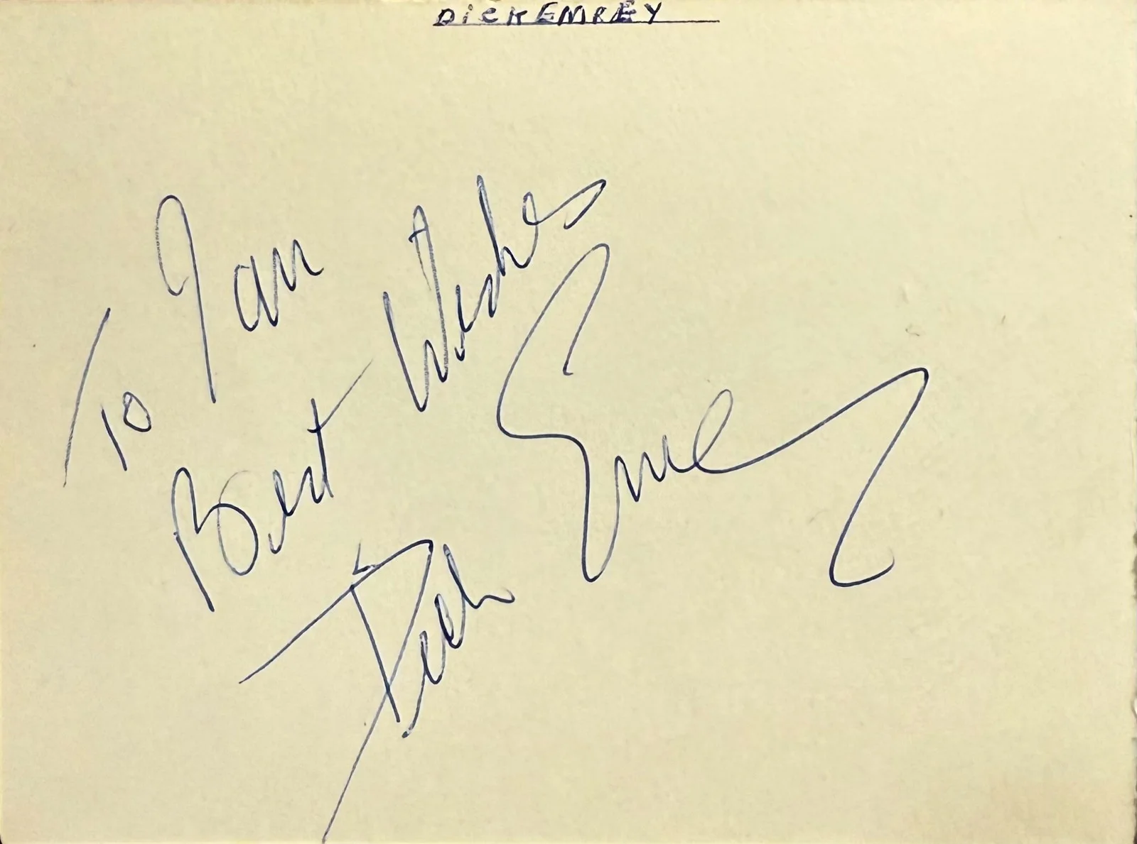 Dick Emery, Roy Bentley — DICK EMERY & ROY BENTLEY Dual Signed Autographed 4x5 ALBUM PAGE Comedian SOCCER, image 3