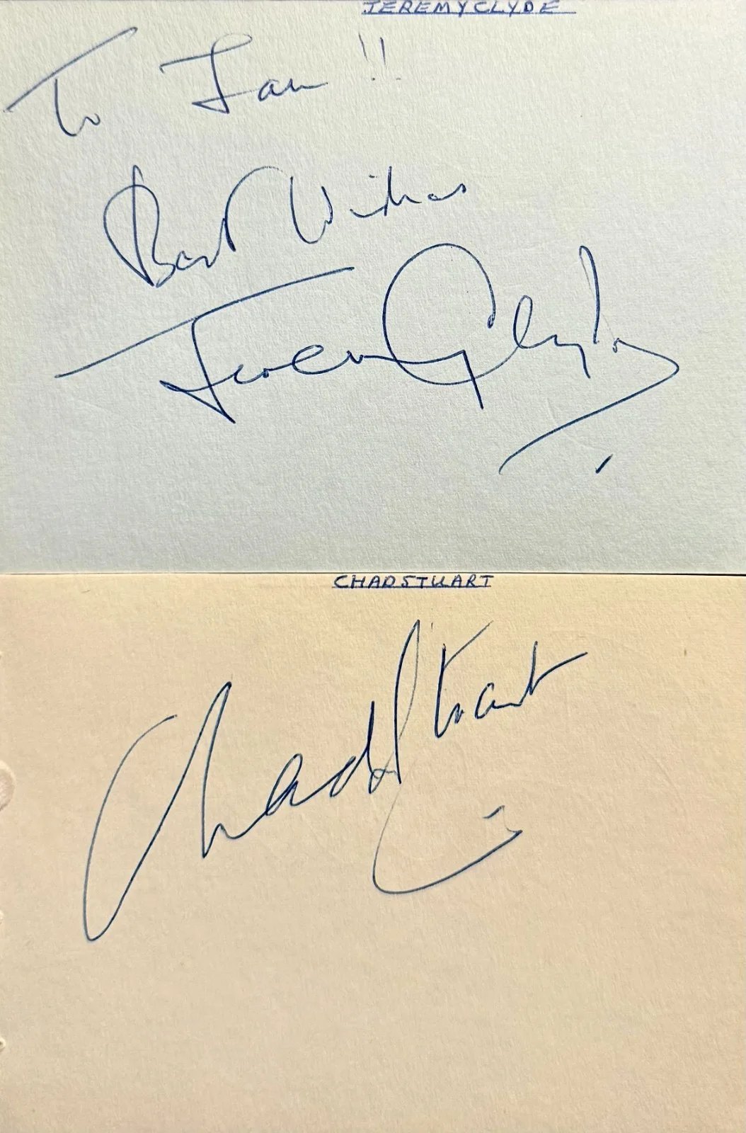 CHAD & JEREMY Signed Autographed 4x5 ALBUM PAGES "Yesterday's Gone" British Duo, image 3