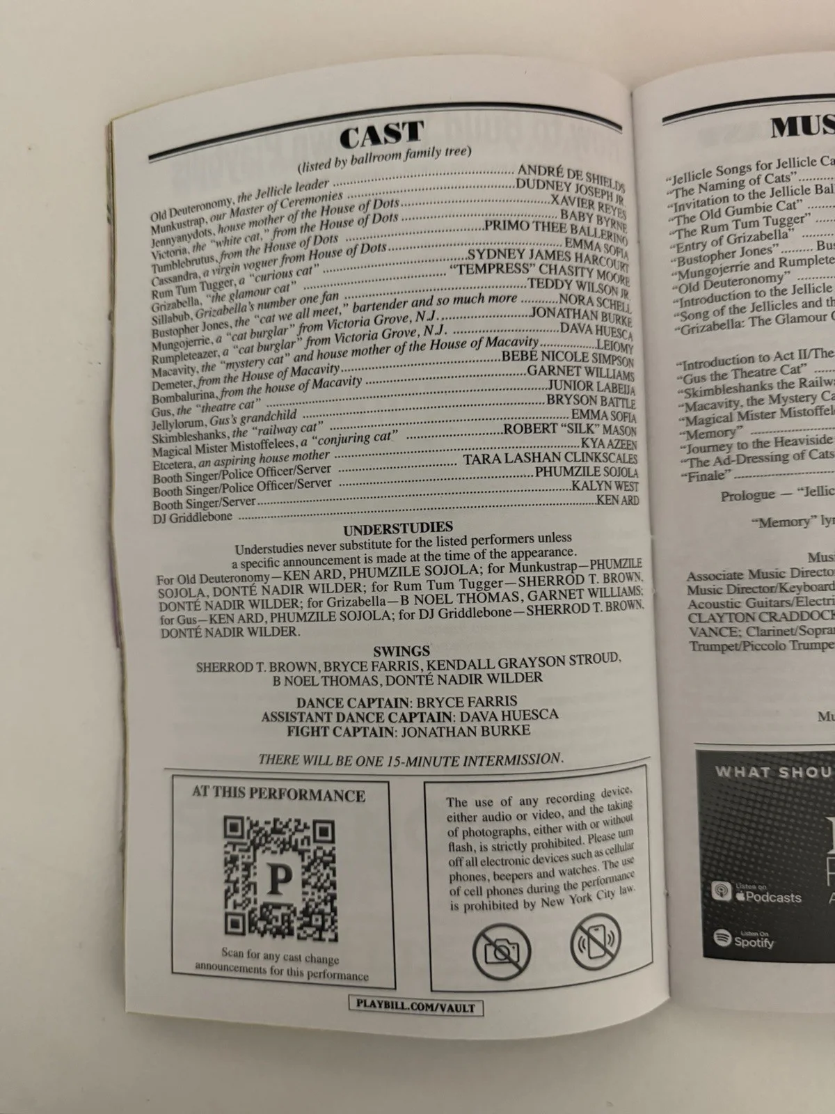 Cats: The Jellicle Ball Original Playbill Autographed Broadhurst Theatre, изображение 2
