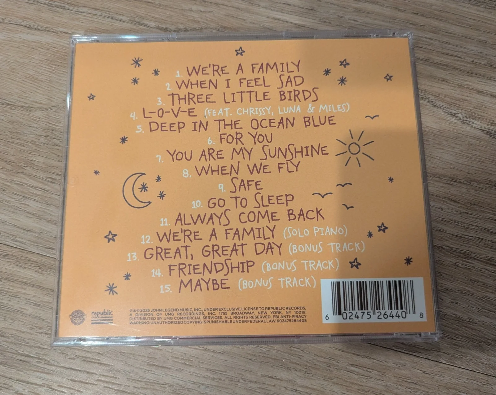 John Legend Signed My Favorite Dream CD Album Insert with CD and CD Case JSA COA, image 3