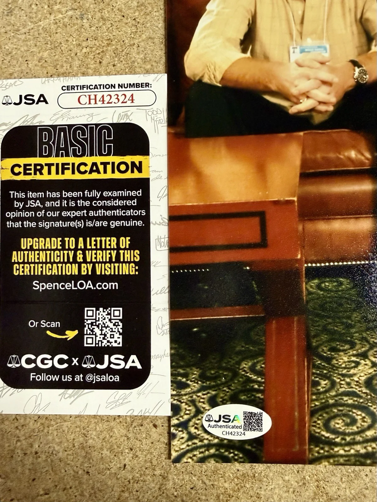 Charles Esten — Charles “Chip” Esten Signed Josh Porter The Office 8x10 Photo With JSA COA, изображение 2