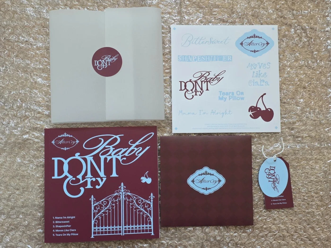 Baby DONT Cry The 1st Mini Album AFTER CRY Promo Album Autographed Hand Signed, изображение 4