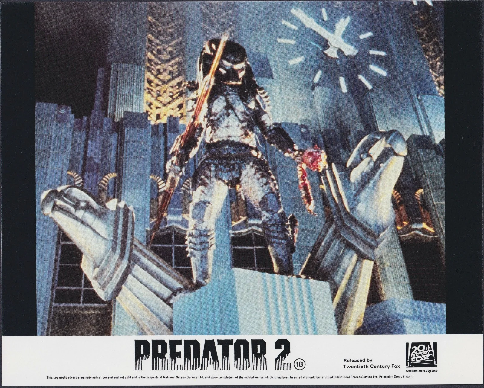 Predator 2 8x Original UK FOH Lobby Cards Bill Paxton Danny Glover 1990, image 2