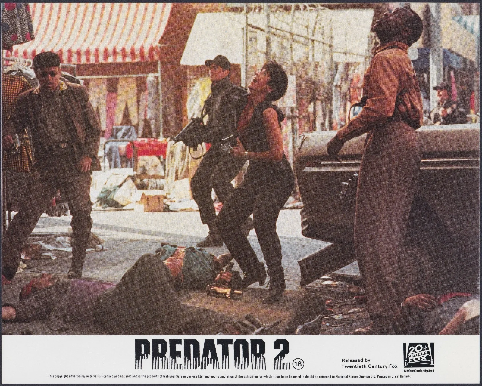 Predator 2 8x Original UK FOH Lobby Cards Bill Paxton Danny Glover 1990, image 3