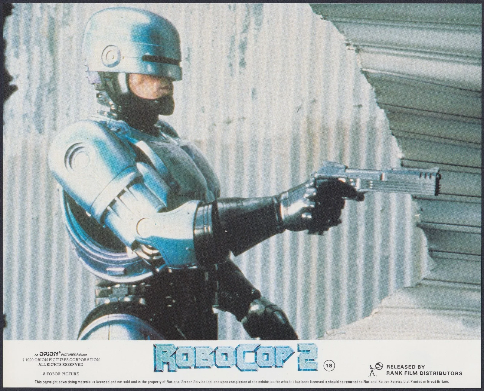 Robocop 2 8x Original UK FOH Lobby Cards Peter Weller Irvin Kershner 1990, изображение 3