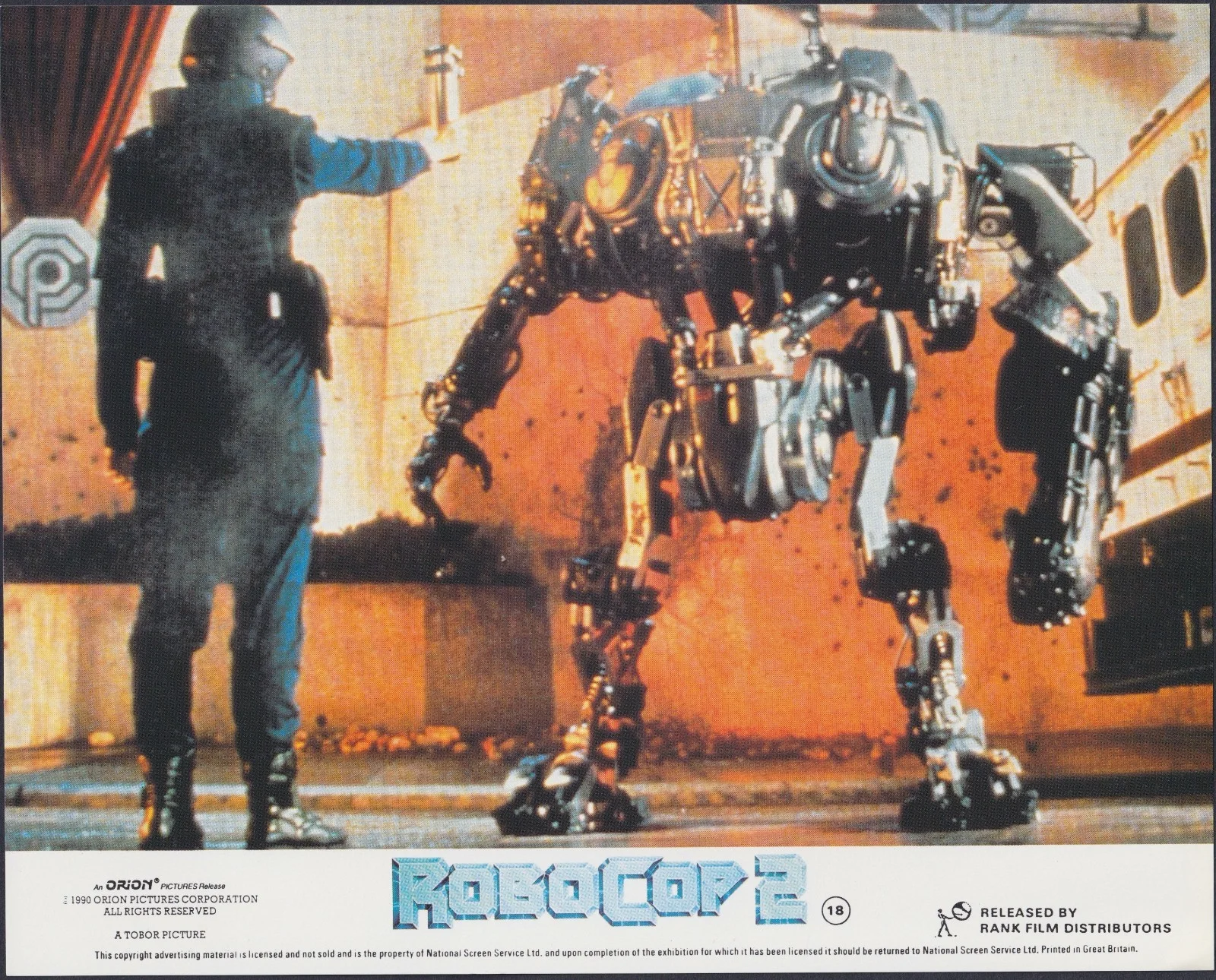 Robocop 2 8x Original UK FOH Lobby Cards Peter Weller Irvin Kershner 1990, изображение 4