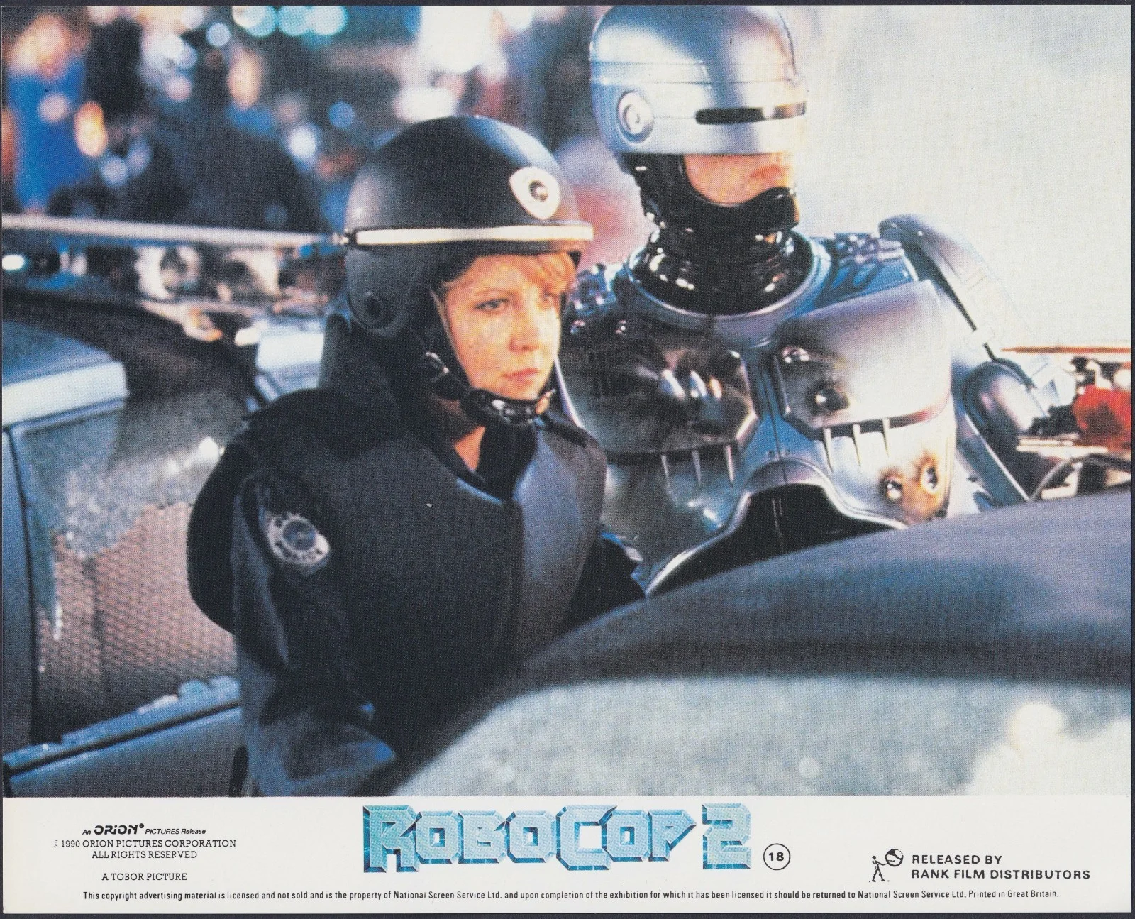 Robocop 2 8x Original UK FOH Lobby Cards Peter Weller Irvin Kershner 1990, изображение 5