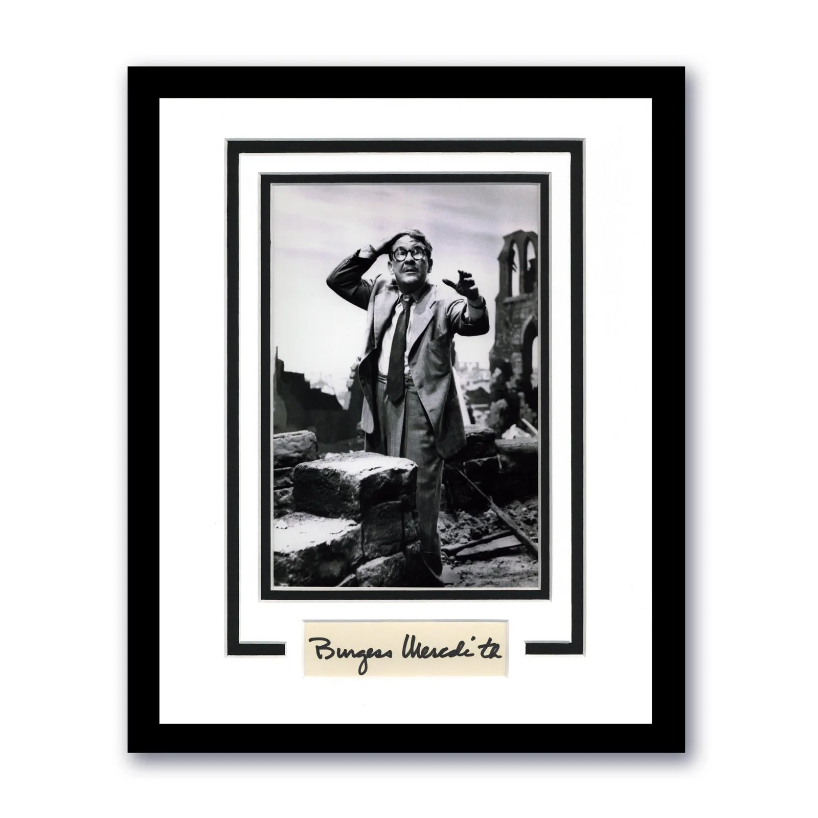 Burgess Meredith — Burgess Meredith "The Twilight Zone" AUTOGRAPH Signed Framed 11x14 Display ACOA