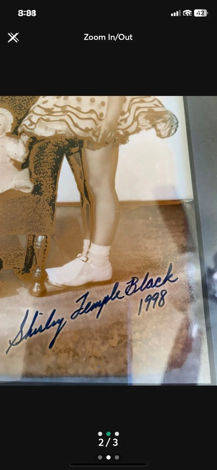 Shirley Temple Black — Shirley Temple Black Signed Original 8x10 Photo Authenticated, image 2