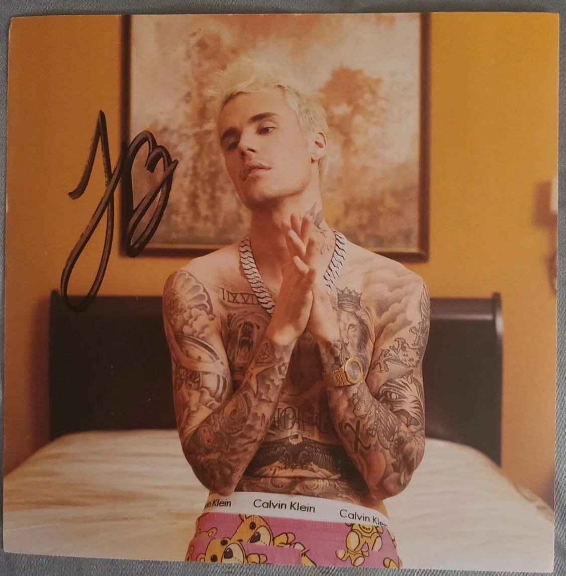 JUSTIN BIEBER "Yummy" CD + SIGNED Insert - Alternate Cover #3, image 3
