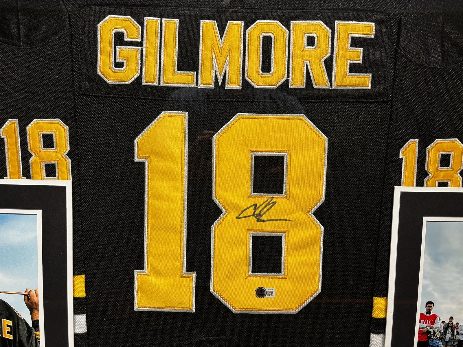 Adam Sandler — Adam Sandler “Happy Gilmore” Signed Jersey –Beckett Authenticated | Custom Frame, image 3