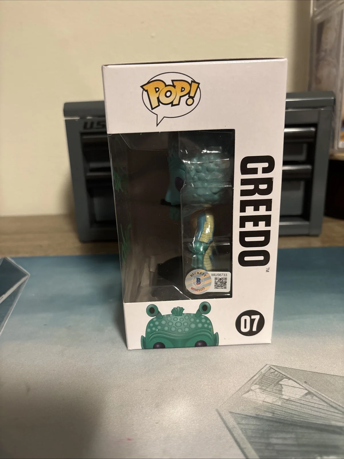 PAUL BLAKE - Signed/Autographed Funko Pop 07 Greedo - Star Wars - Beckett BAS, image 2