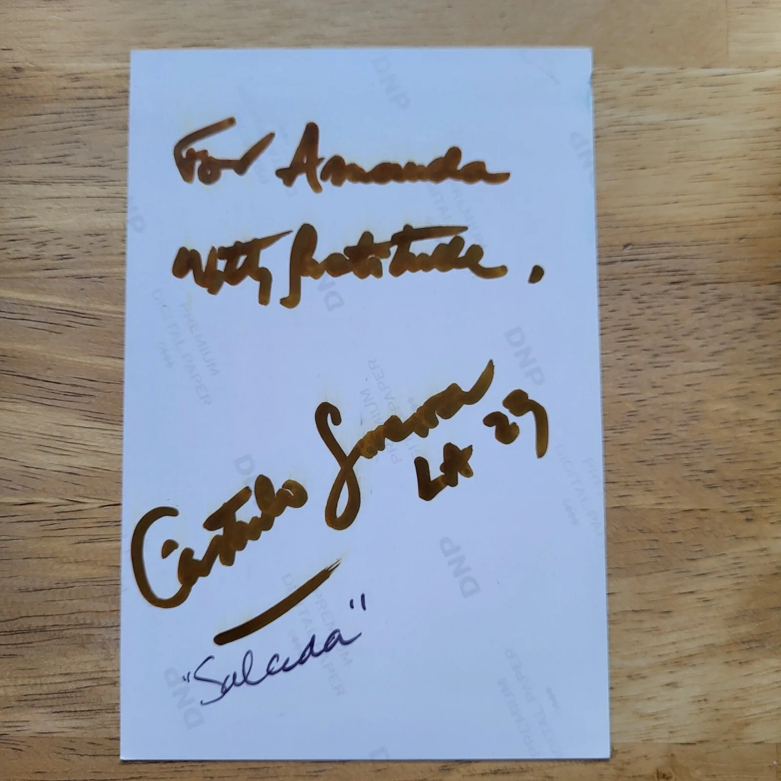 Castulo Guerra — Castulo Guerra Terminator 2 Hand Signed 4x6 Autograph, image 2