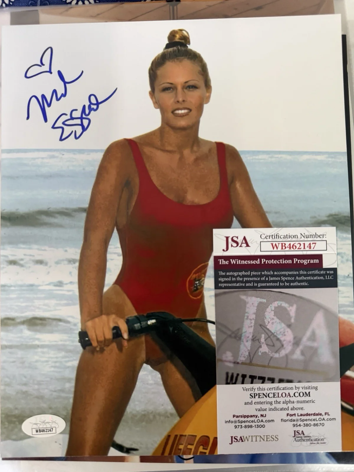 Nicole Eggert Baywatch Actress Life Guard JSA Hand Signed 8X10 Photo, изображение 2
