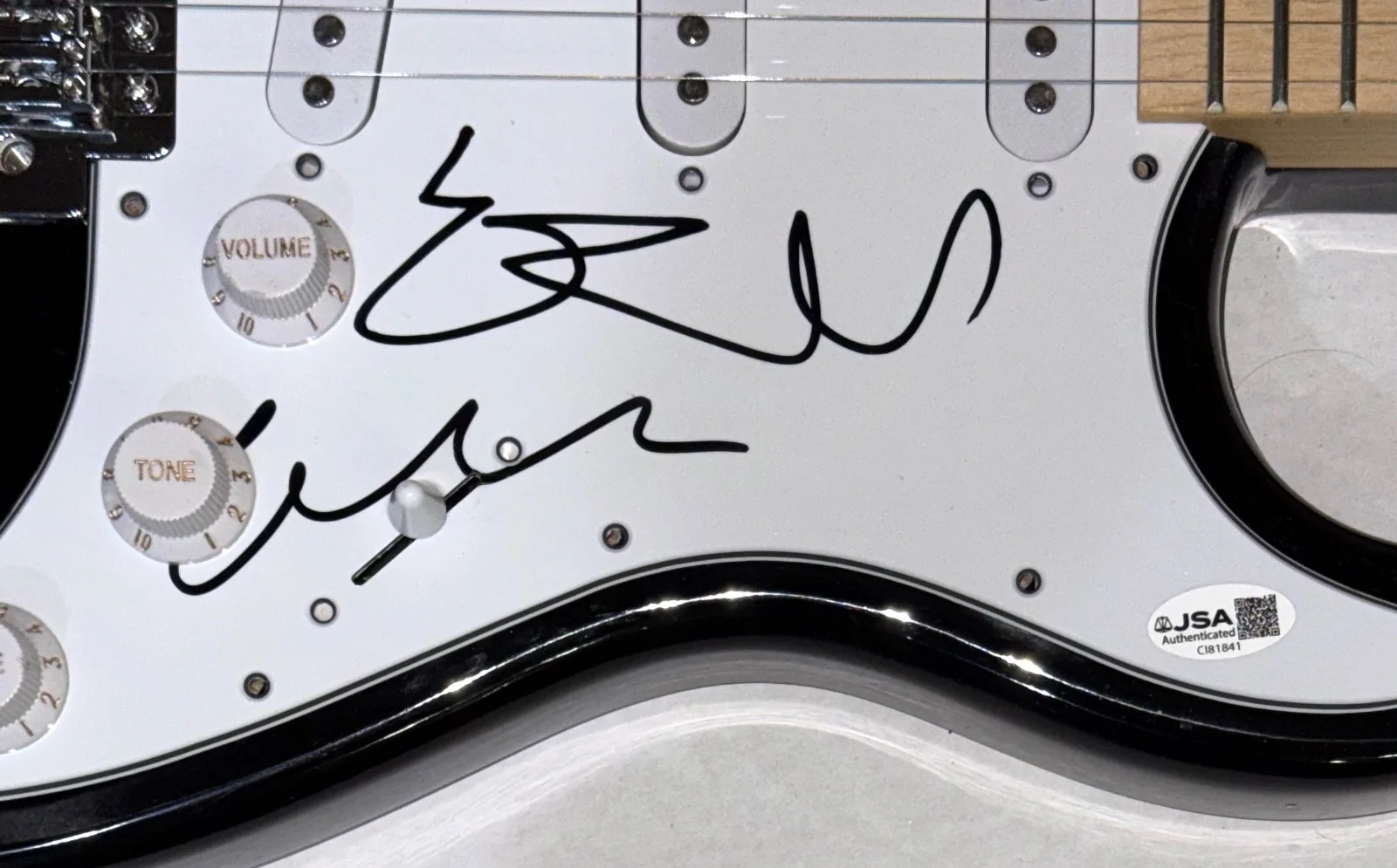Simple Minds Band Signed Autograph Electric Guitar Jim Kerr Charlie Burchill JSA, изображение 4