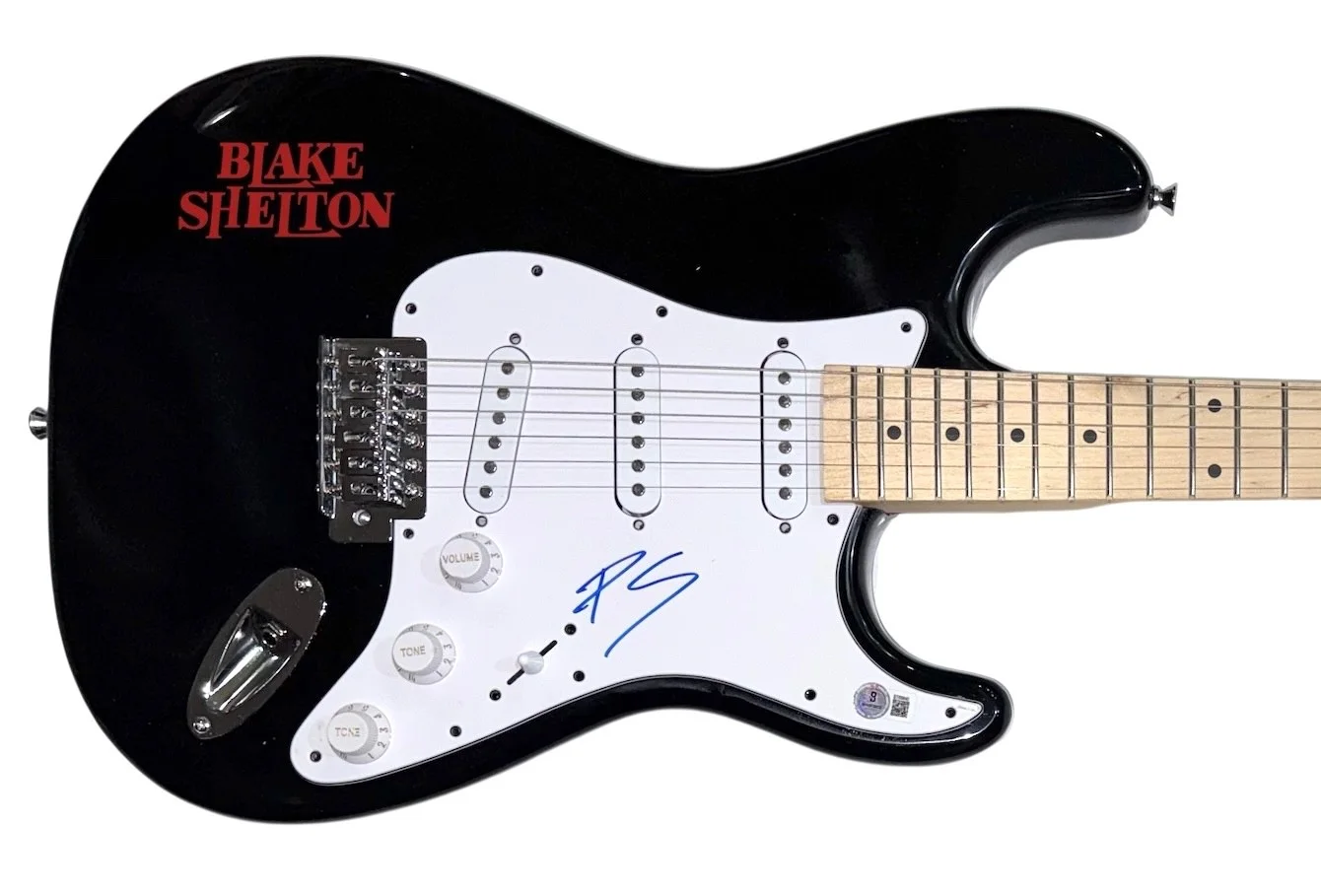 Blake Shelton Signed Autograph Electric Guitar Country Music Singer Beckett COA, image 4