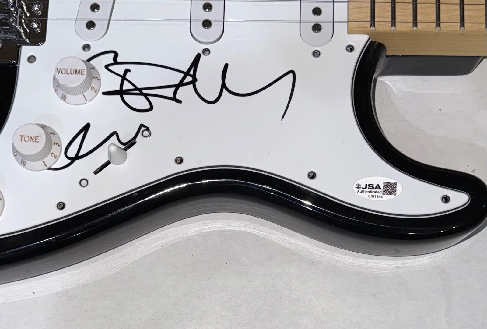Simple Minds Signed Autograph Electric Guitar Jim Kerr Charlie Burchill Band JSA, изображение 4