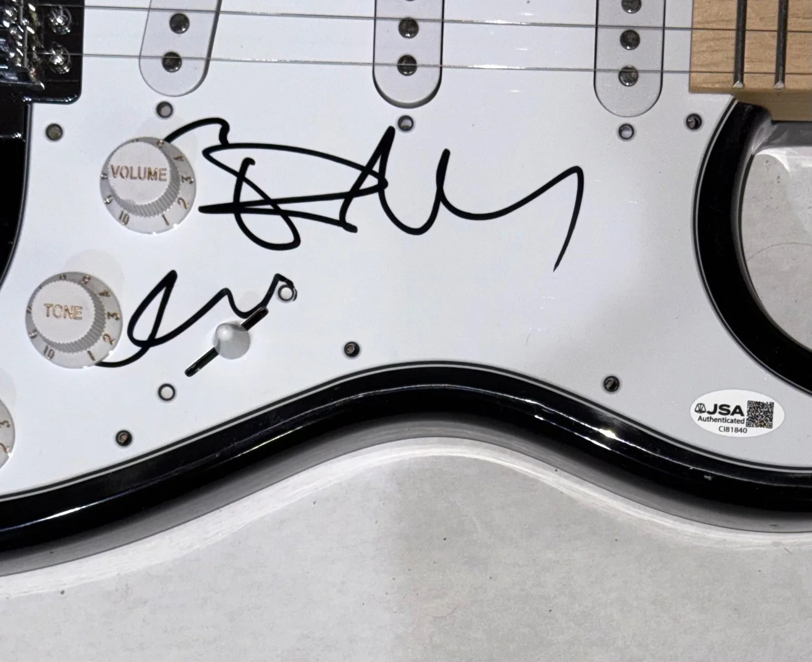 Simple Minds Signed Autograph Electric Guitar Jim Kerr Charlie Burchill Band JSA, изображение 5