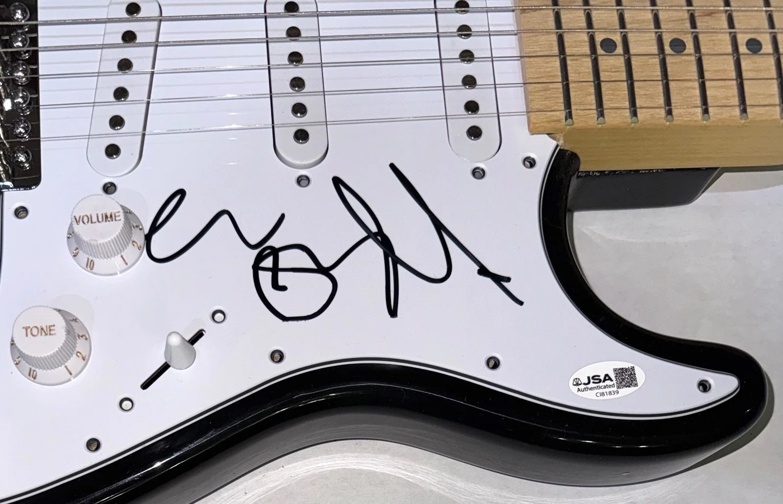 Simple Minds Signed Autograph Electric Guitar Jim Kerr Charlie Burchill Band JSA, image 4