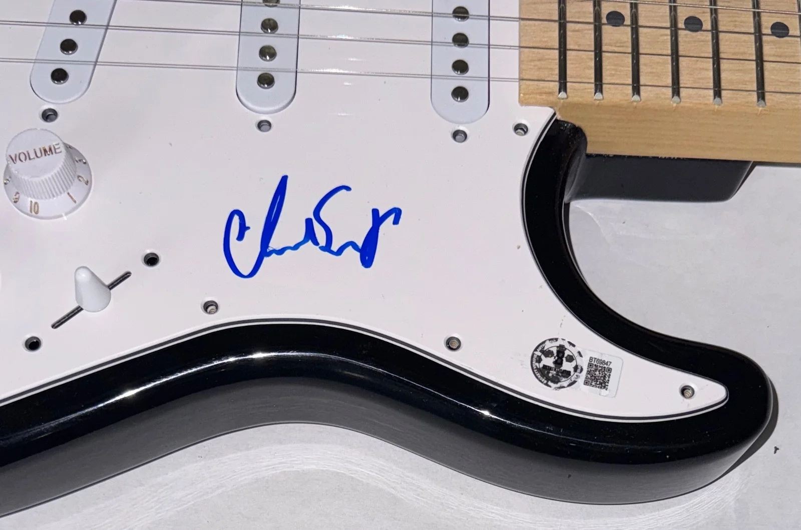 Chad Smith Red Hot Chili Peppers Signed Autograph Electric Guitar Beckett COA, изображение 4