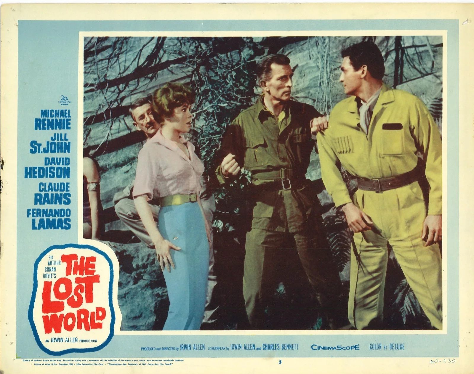 The Lost World 6x ORIGINAL US Lobby Cards Irwin Allen 1960, image 3