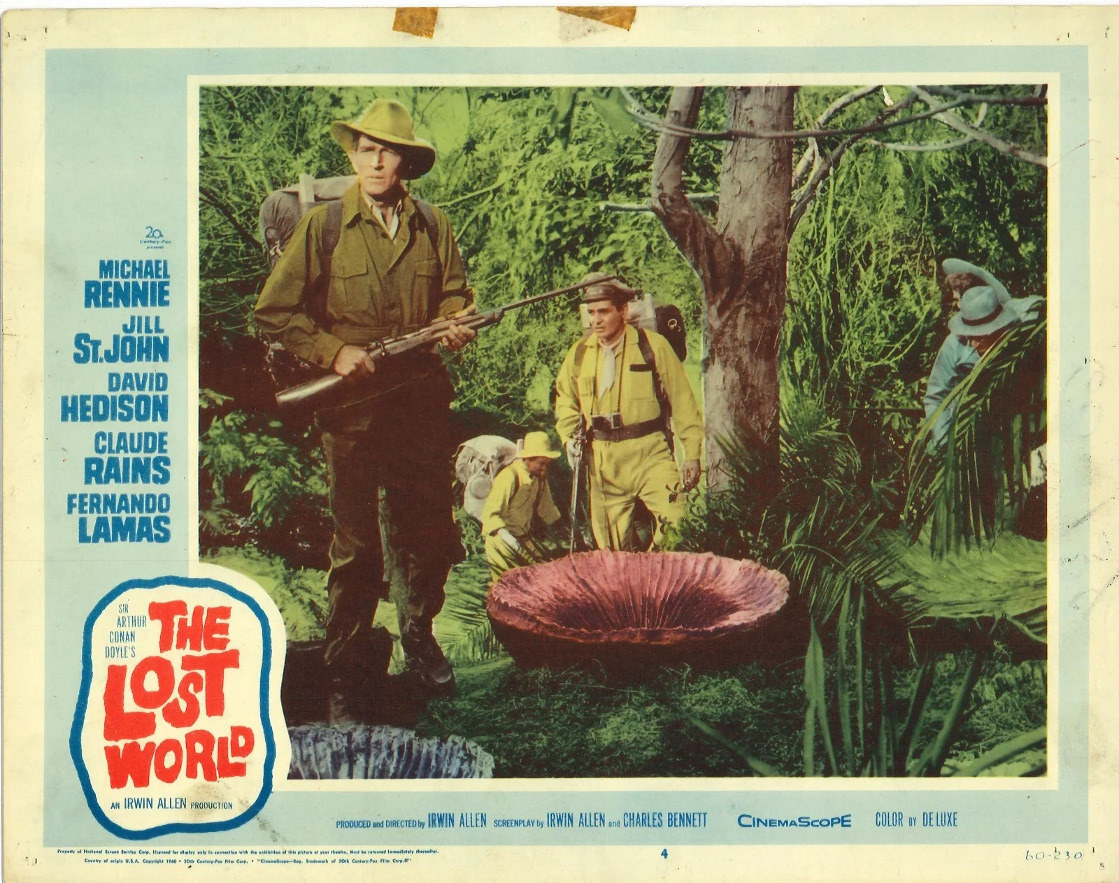 The Lost World 6x ORIGINAL US Lobby Cards Irwin Allen 1960, image 4