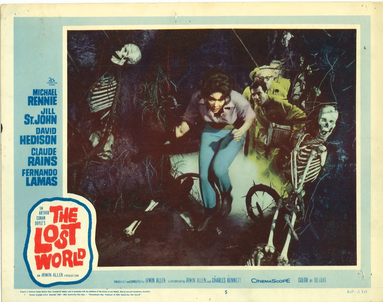 The Lost World 6x ORIGINAL US Lobby Cards Irwin Allen 1960, image 5