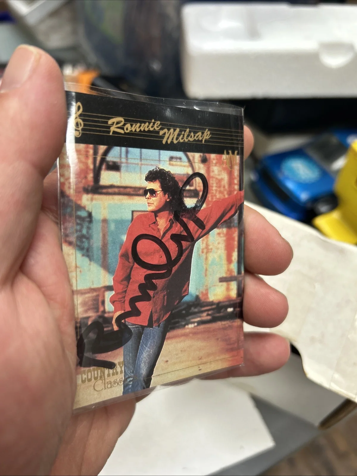 AUTOGRAPHED Hand Signed Ronnie Milsap Card, image 2