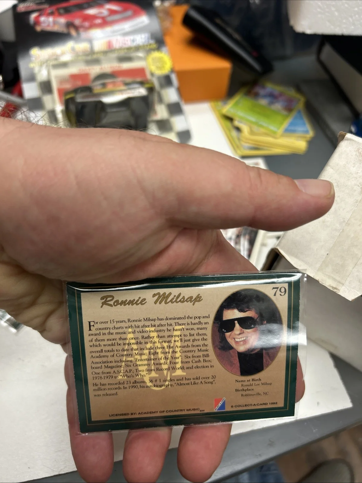 AUTOGRAPHED Hand Signed Ronnie Milsap Card, image 3