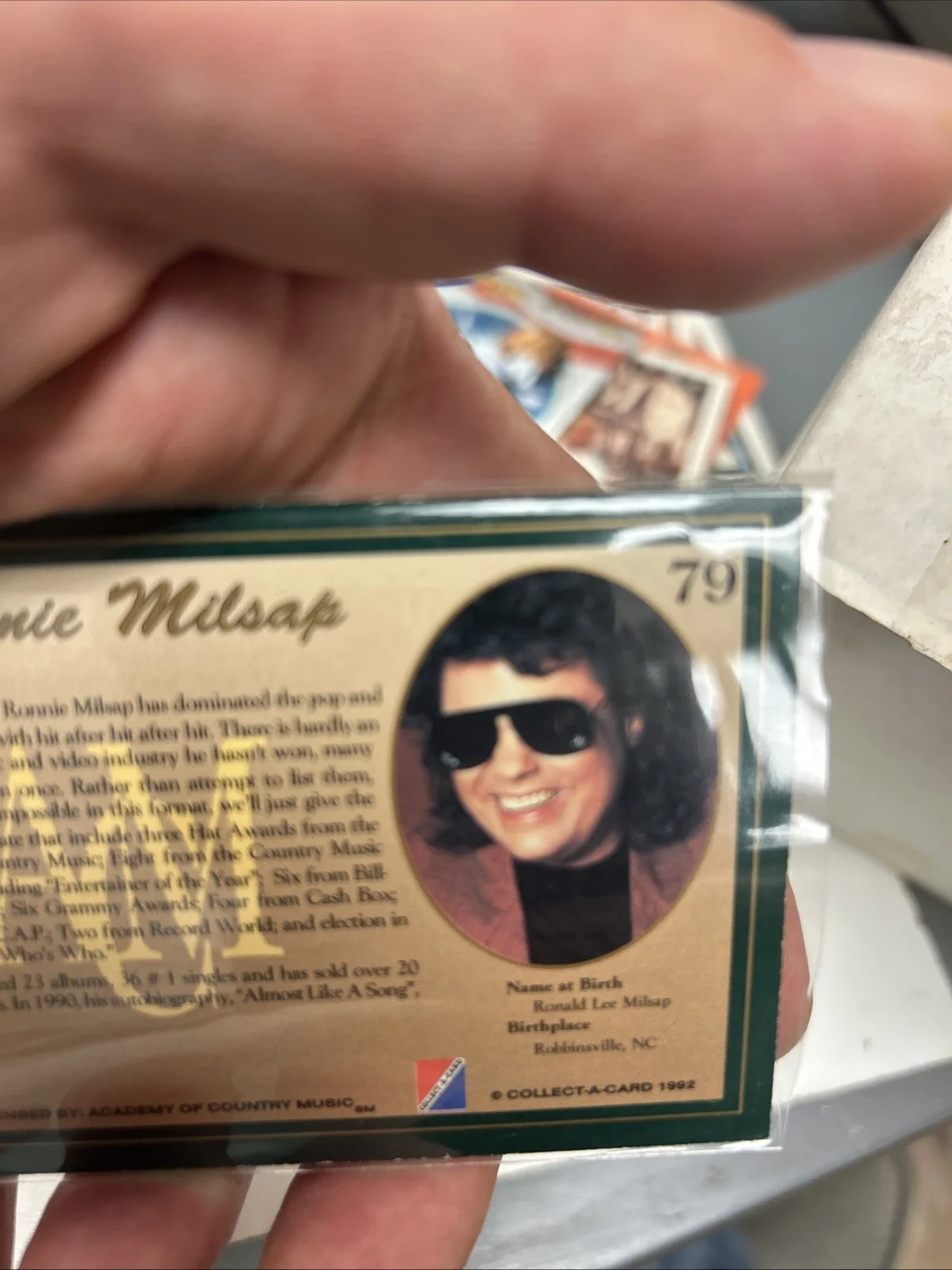 AUTOGRAPHED Hand Signed Ronnie Milsap Card, image 4
