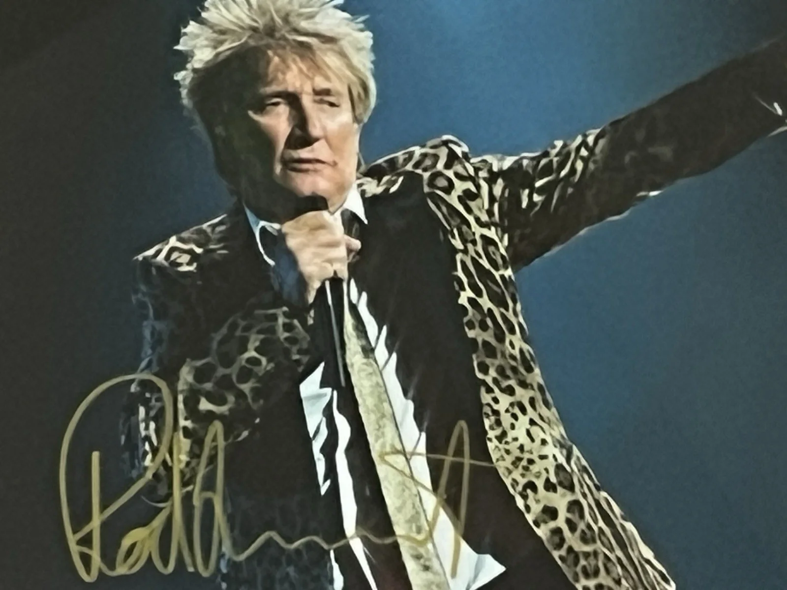 ROD STEWART Autographed signed 8 X 11.5 photo Nicely Framed Gold Sharpie, изображение 4