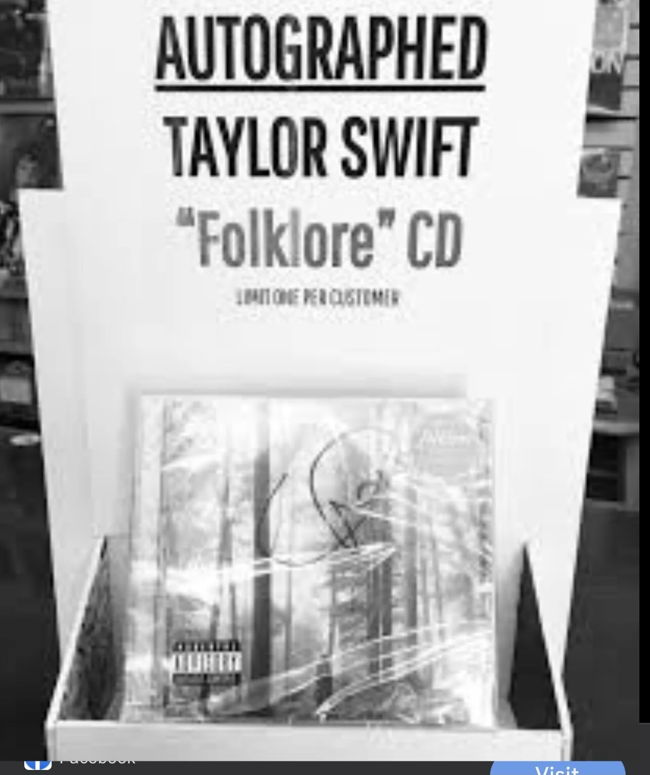 TAYLOR SWIFT FOLKLORE SIGNED AUTOGRAPHED INLAY WEBSITE OFFER AUDIO CD SEALED, image 4