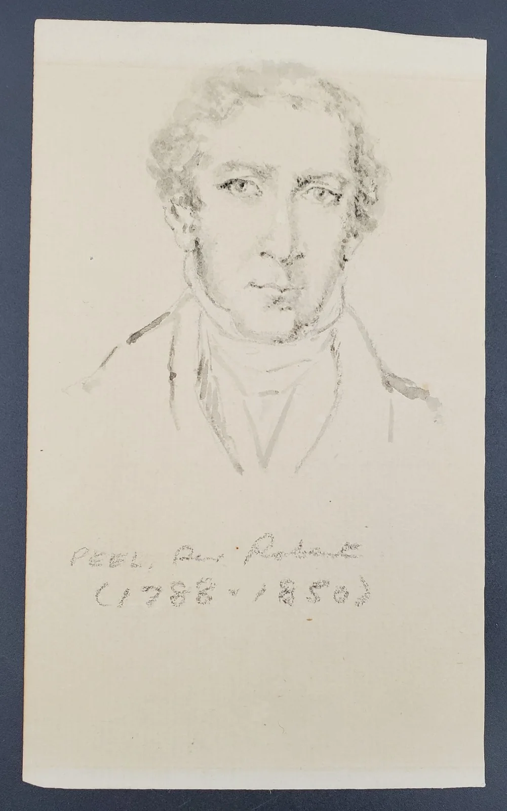 Sir Robert Peel Hand autographed, small cut square. Authentic, image 3