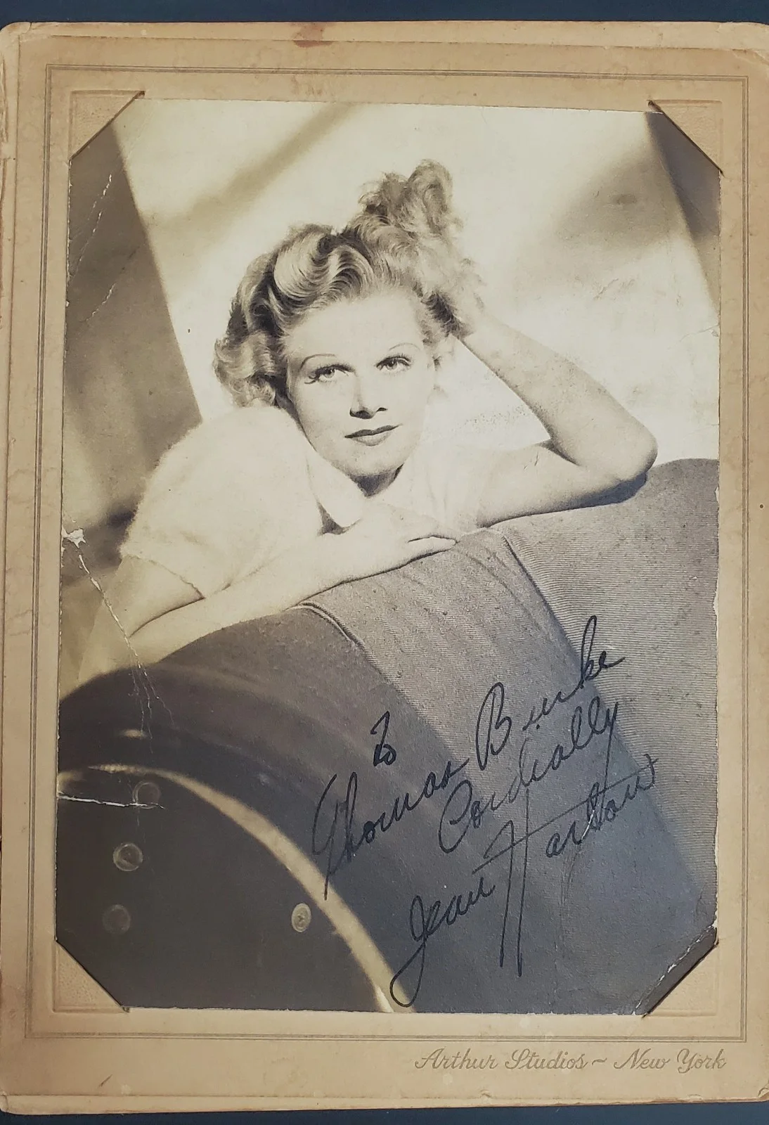 Jean Harlow Very Rare Hand Signed 7x5 B & W Photo., изображение 3
