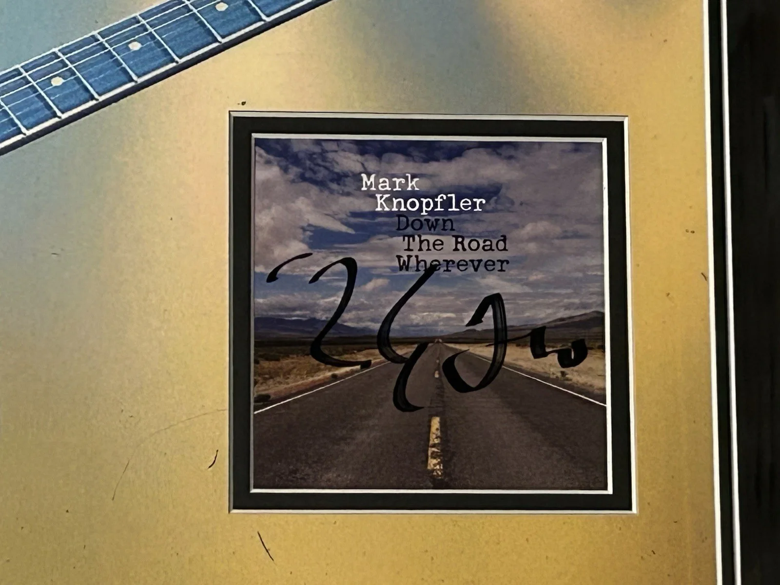 Dire Straits Signed Mark Knopfler CD Custom Framed Photo 23x27 Autographed, изображение 3