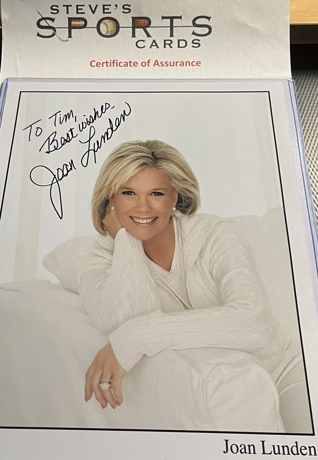 Joan Lunden — Joan Lunden Legendary TV Personality Signed 8x10 Photograph w/ Top Loader & COA