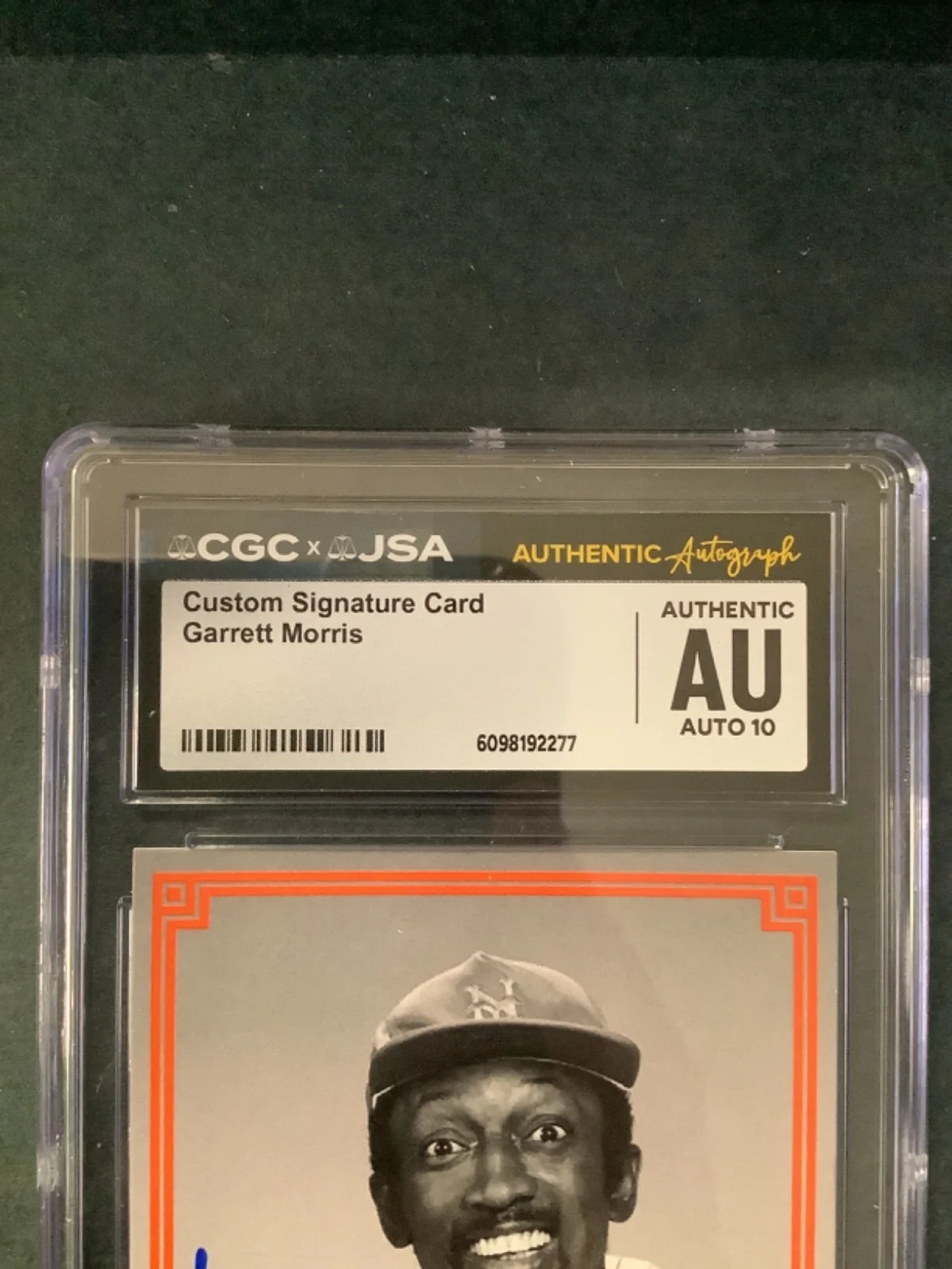 GARRETT MORRIS — Garrett Morris Signed Custom Card "Chico Escuela" JSA Auto 10, image 3