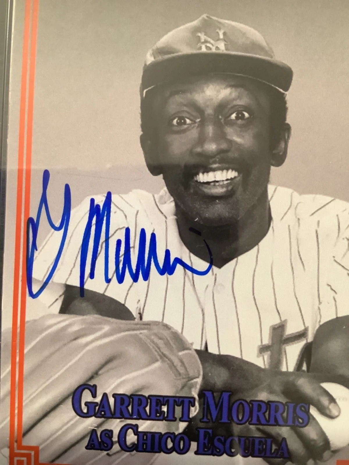 GARRETT MORRIS — Garrett Morris Signed Custom Card "Chico Escuela" JSA Auto 10, image 4