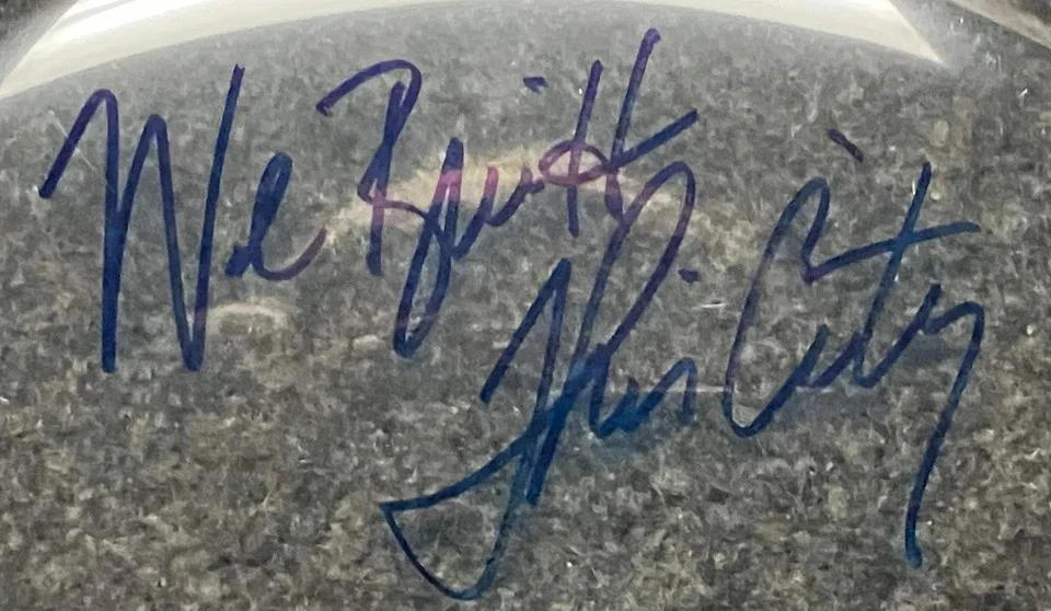 Mickey Thomas Signed Jefferson Starship Drum Head Inscribed “We Built This City”, image 2