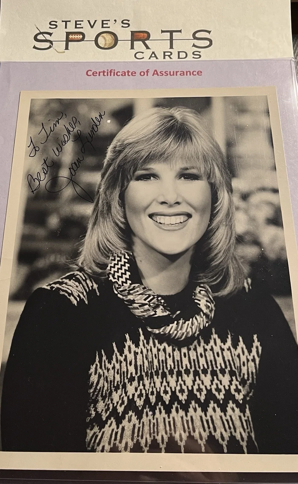Joan Lunden — Joan Lunden Legendary TV Personality Signed 7x9 Photograph w/ Top Loader & COA