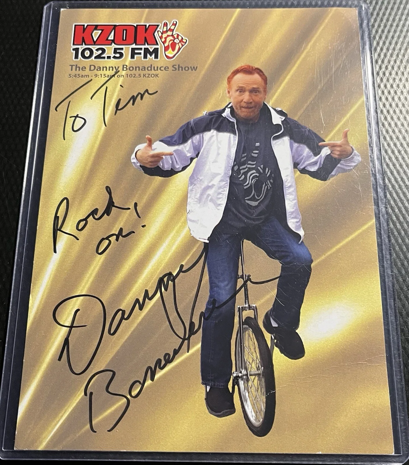 Danny Bonaduce — Danny Bonaduce aka Partridge Family Signed 5x7 KZOK Promo w/ Top Loader & COA, изображение 3