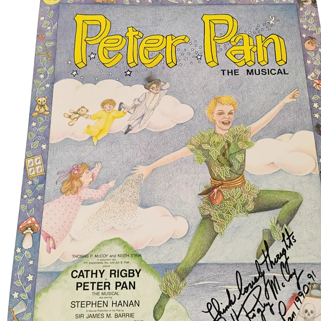 Cathy Rigby — 1990 Peter Pan The Musical Poster | Signed Cathy Rigby | 22" x 14", изображение 4