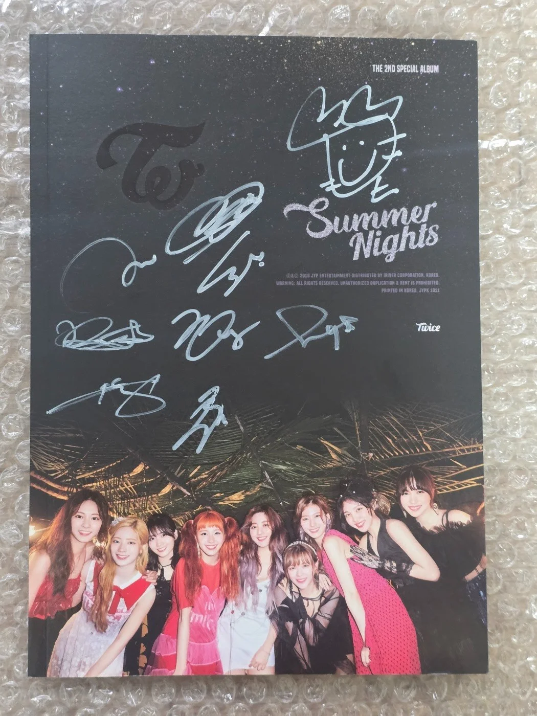 Jyp Twice Promo Sticker TWICE Summer Nights Album Autographed Hand Signed, изображение 3