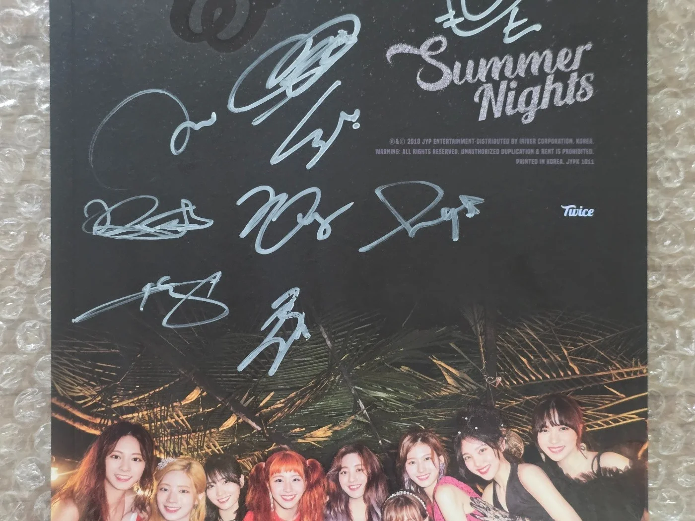 Jyp Twice Promo Sticker TWICE Summer Nights Album Autographed Hand Signed, изображение 5