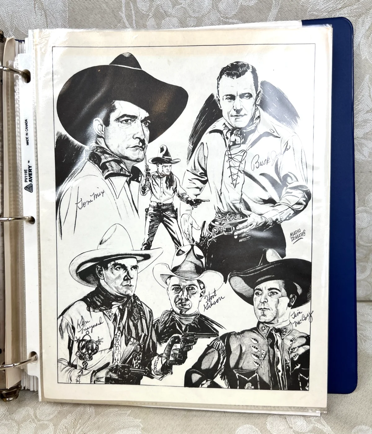 Vintage Western Actor Images, Mario De Marco, Machine Signed Autographs, 1970s, изображение 2