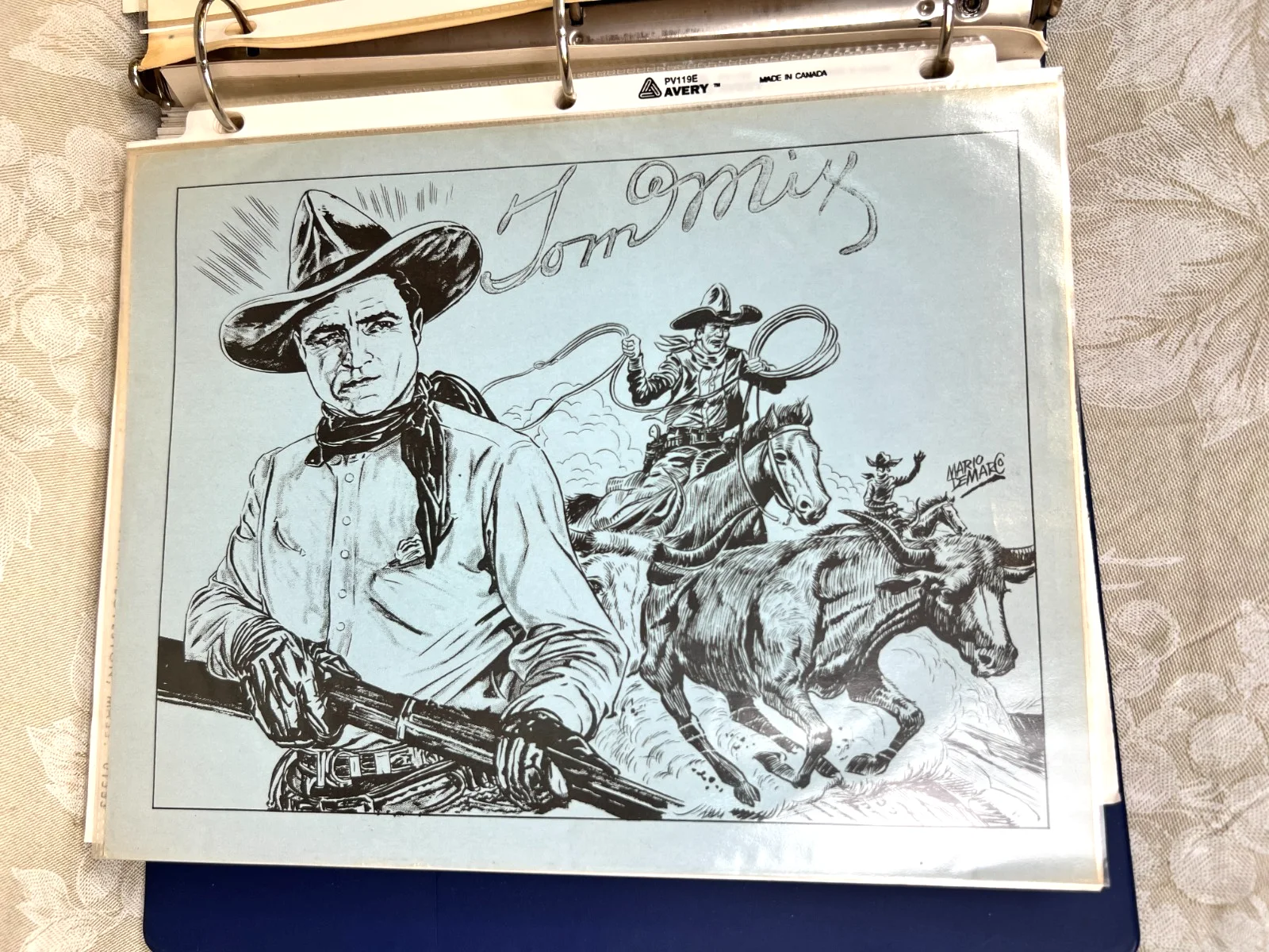 Vintage Western Actor Images, Mario De Marco, Machine Signed Autographs, 1970s, изображение 3