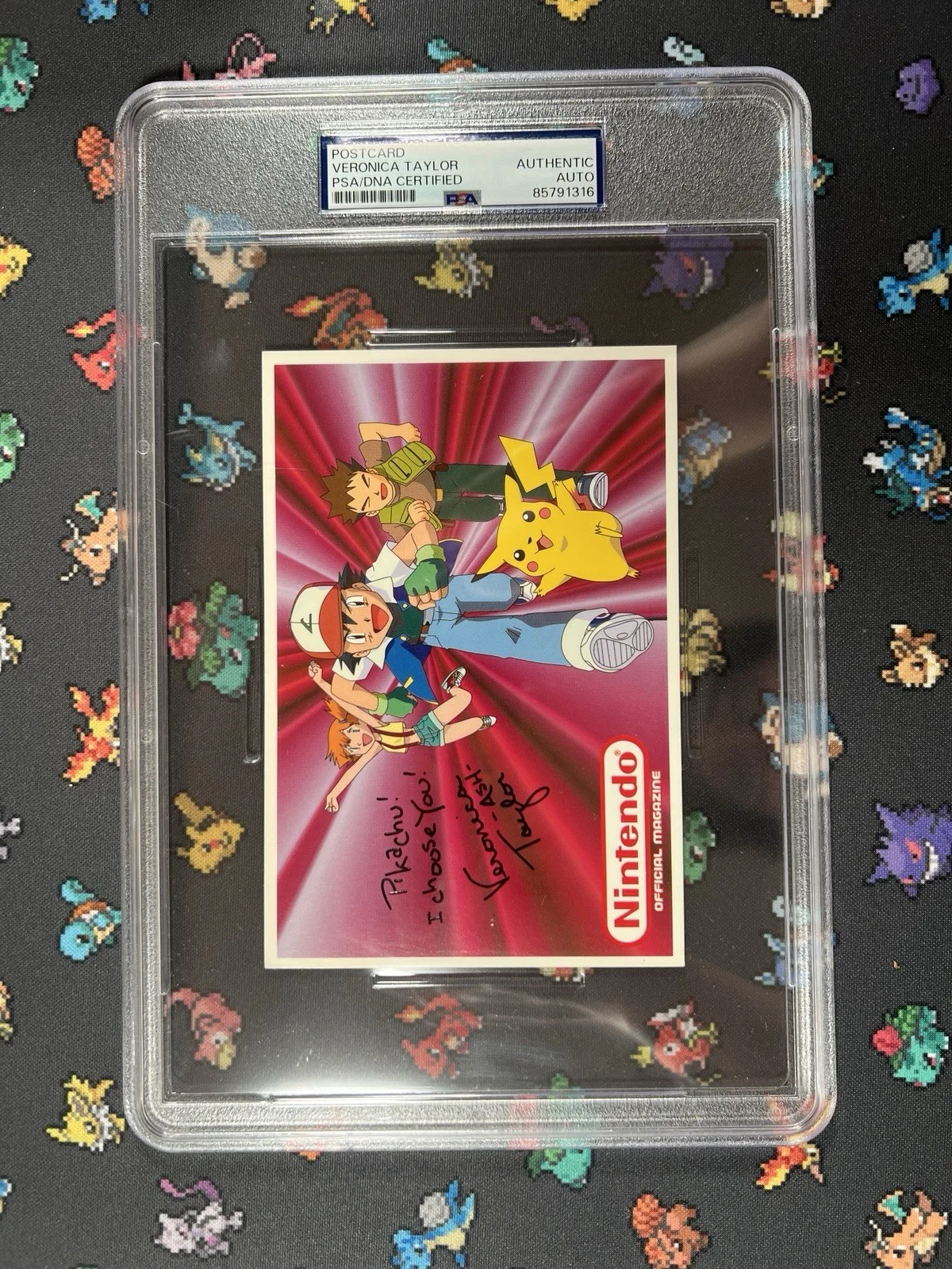 Pokemon Postcard Autograph Veronica Taylor PSA Authentic, image 4