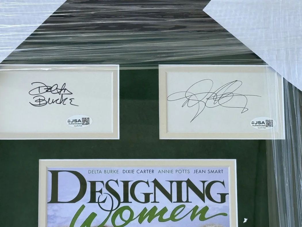 Delta Burke, Dixie Carter, Annie Potts, Jean Smart — Designing Women Autographed Cast Cuts Delta Burke Dixie Carter +2 Framed JSA, image 2