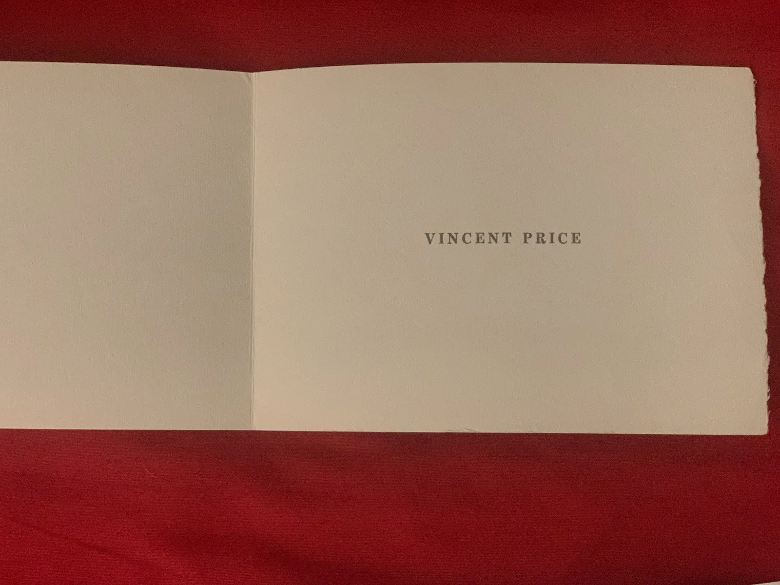 Vincent Price Estate 2-sided Promotional Broadside & Blank Price Card! 23j, изображение 2